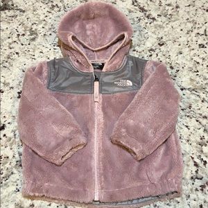 The North Face size 12-18 month pink fleece jacket